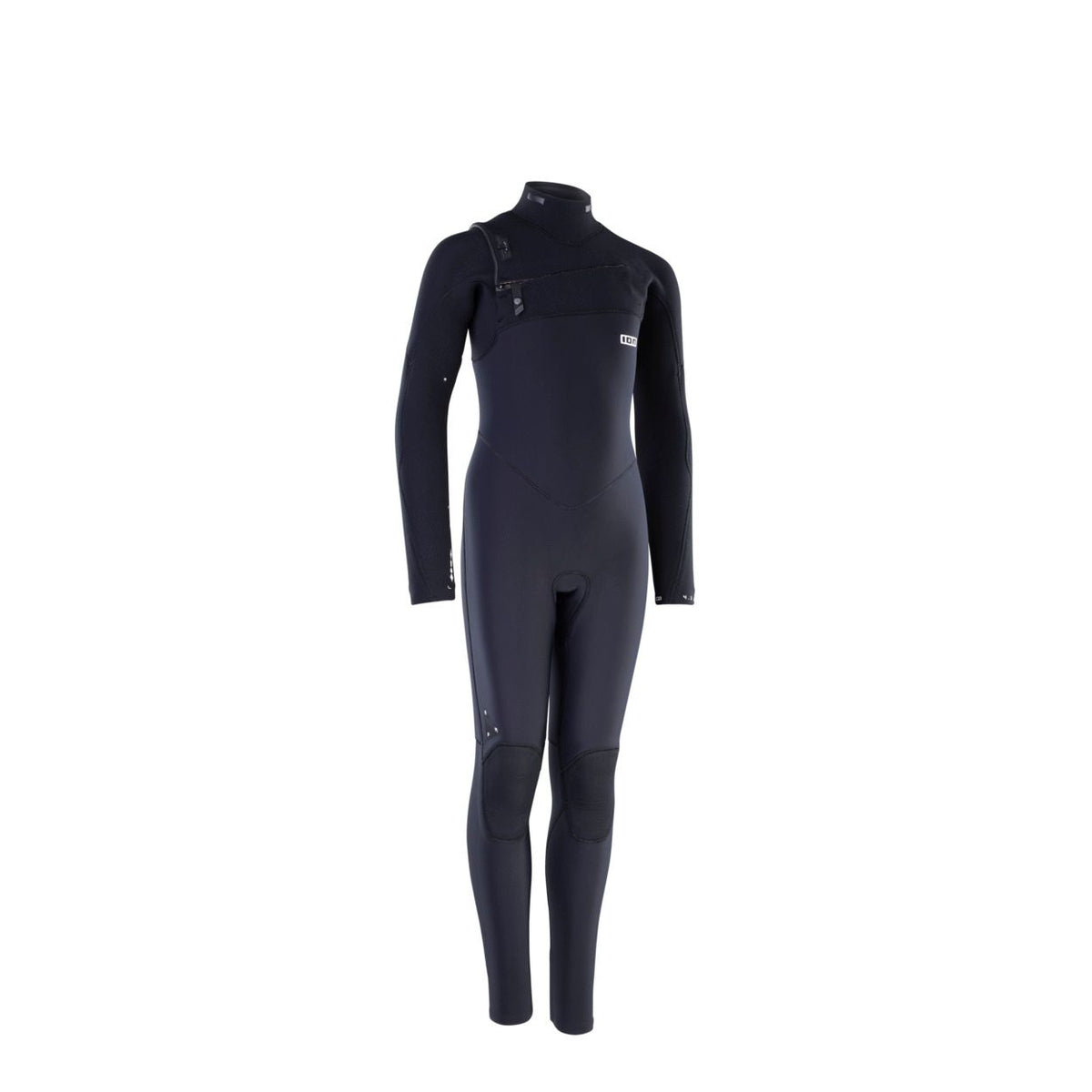 ION Capture Amp 4/3 Front Zip Junior Neoprenanzug in Schwarz, Frontalansicht