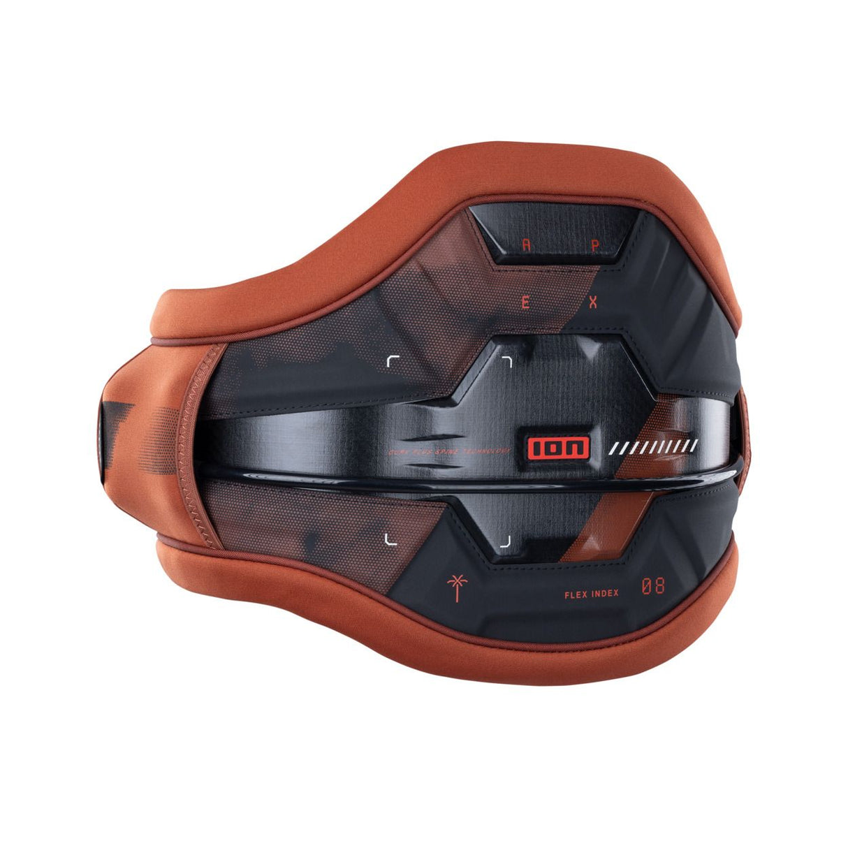 ION Apex Kite Trapez Herren 2026 in Rot-Schwarz mit ergonomischem Design, Frontalansicht