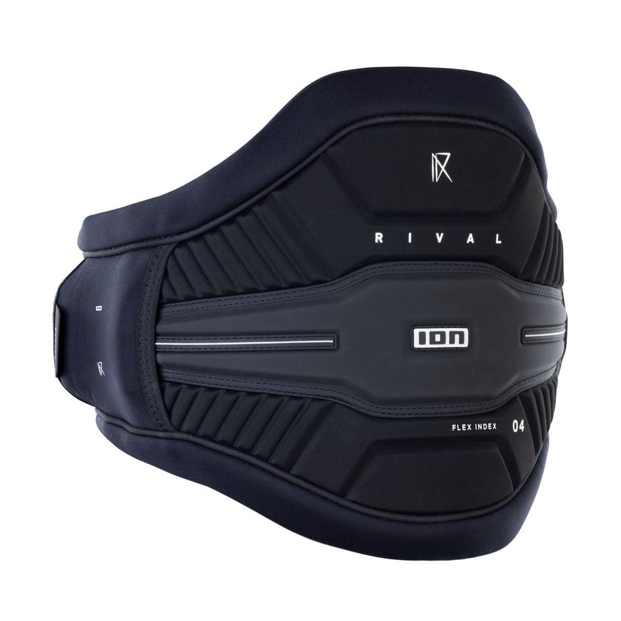 ION Rival 2026 Kiteboarding-Trapez in Marineblau mit Flex-Insert, Seitenansicht