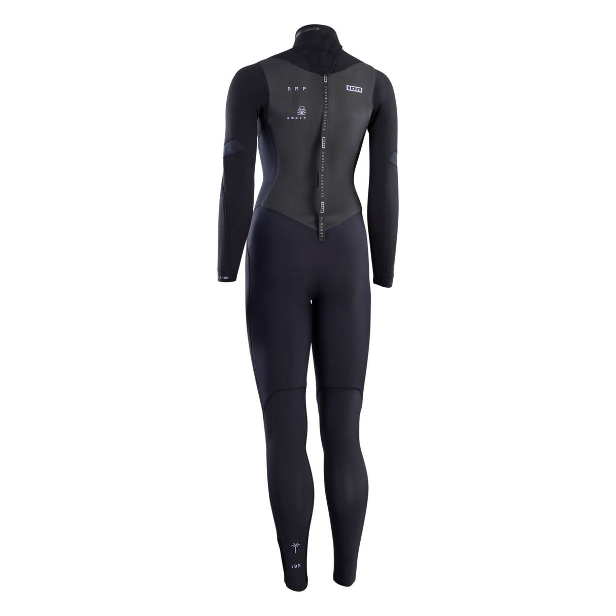 ION Amaze Amp 4/3 Back Zip Damen Neoprenanzug schwarz, Frontalansicht, langärmlig mit Rückenreißverschluss