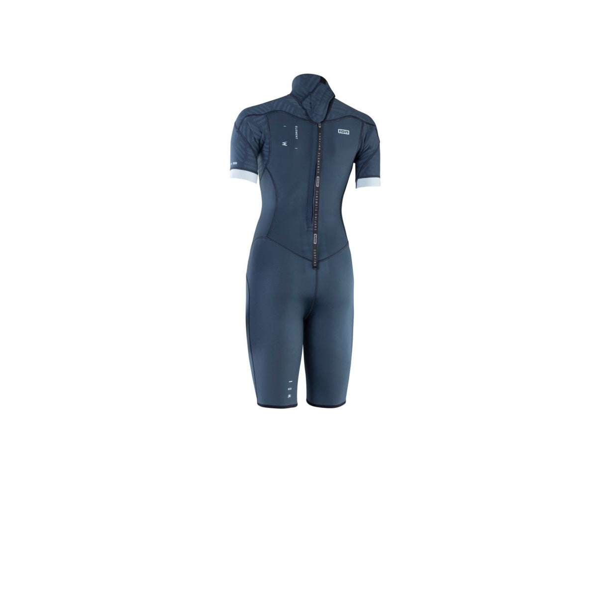 ION Element 2/2 Shorty Back Zip Damen Neoprenanzug in Dunkelblau, Frontansicht