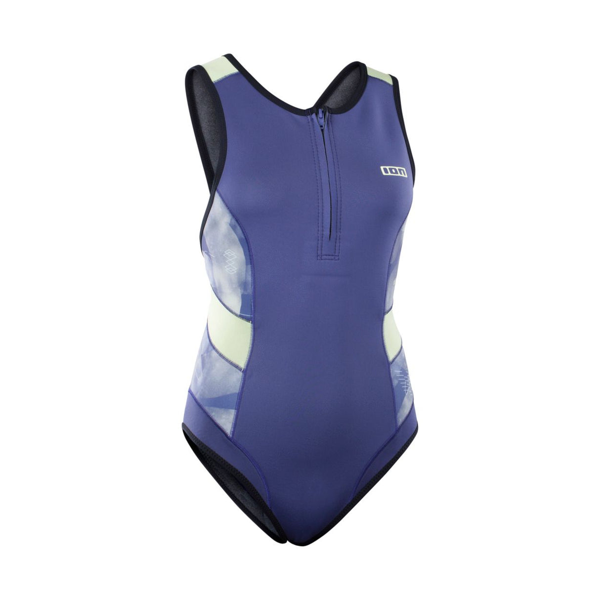 ION Amaze V-Back 1.5 Damen Neoprenanzug blau mit V-Rücken, Frontansicht