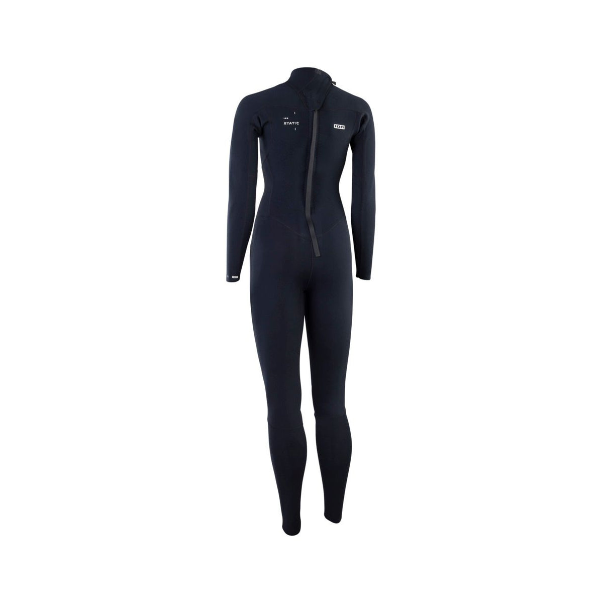 ION Static 3/2 Back Zip Women Neoprenanzug in Dunkelblau, Frontalansicht, 3mm Neopren mit Rückenreißverschluss