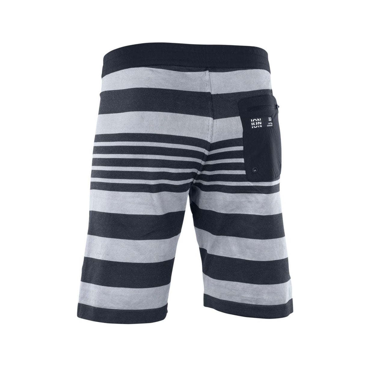 ION Surf Shield 2026 Badehose gestreift Schwarz Grau Rückansicht