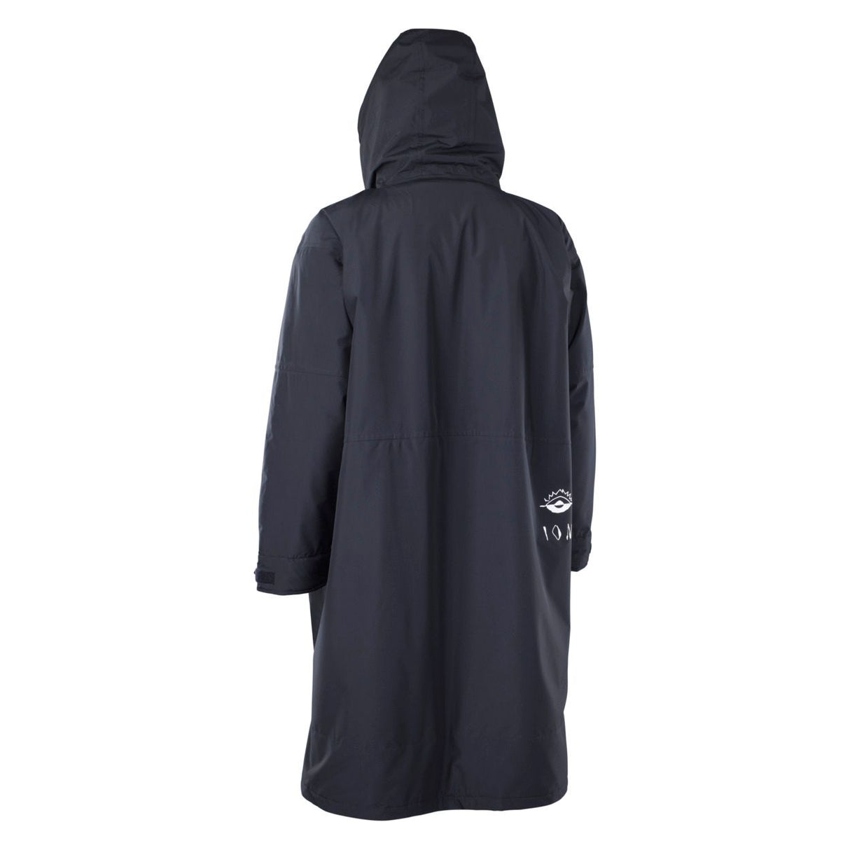 ION Storm Coat Unisex 2026 in Dunkelblau mit Kapuze, Rückansicht