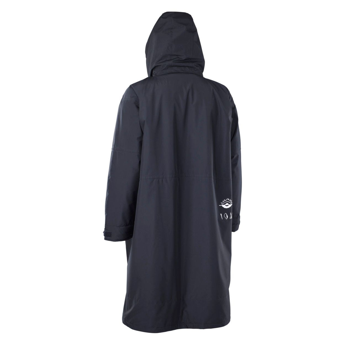 ION Storm Coat Unisex 2026 in Dunkelblau mit Kapuze, Rückansicht