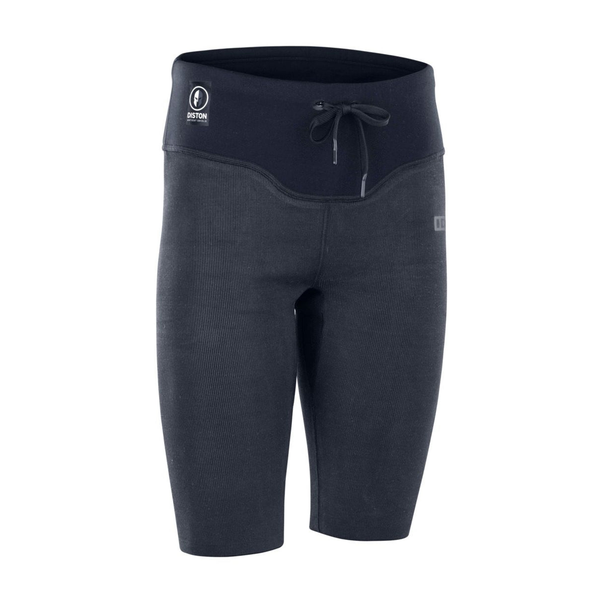 ION Surf Shield Short Tights 2026 in Dunkelgrau und Schwarz, Neopren-Shorts mit elastischem Bund, Frontansicht