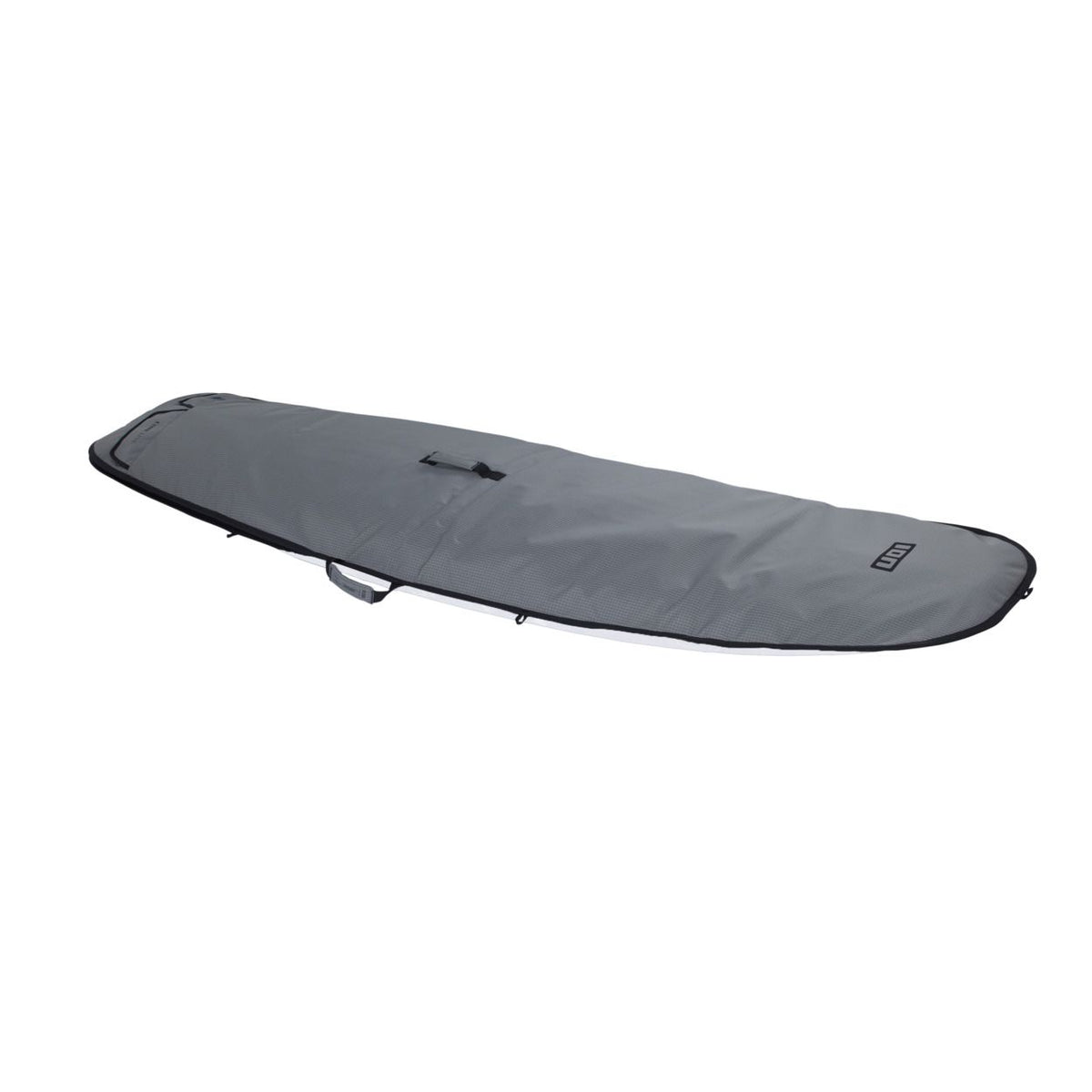 ION Windsurf-Boardbag Core 2024, grau, Schutztasche mit Tragegriffen, Seitenansicht