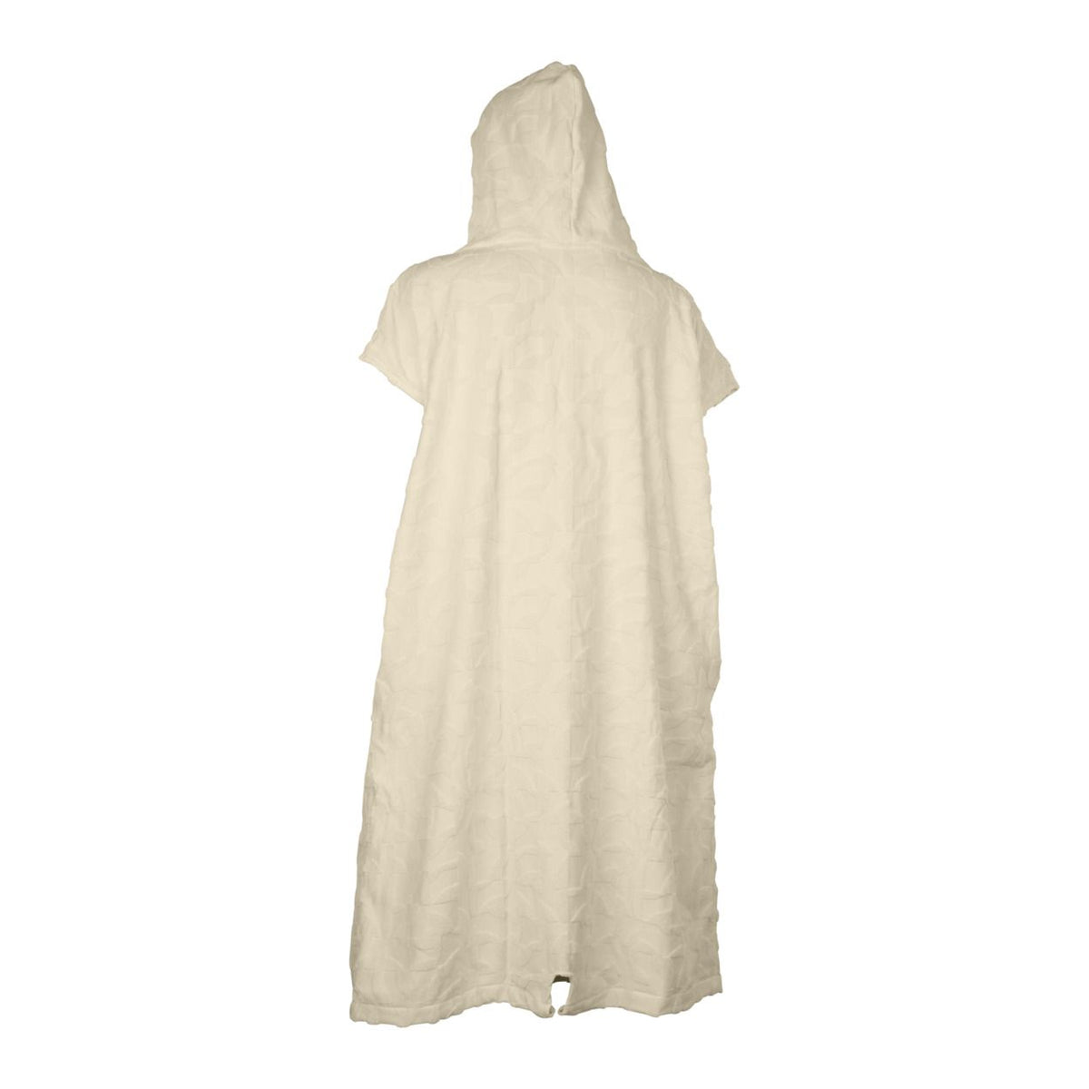 ION Surf Poncho Select Reefside 2024 in Creme, Baumwollmischung, mit Kapuze, Rückansicht