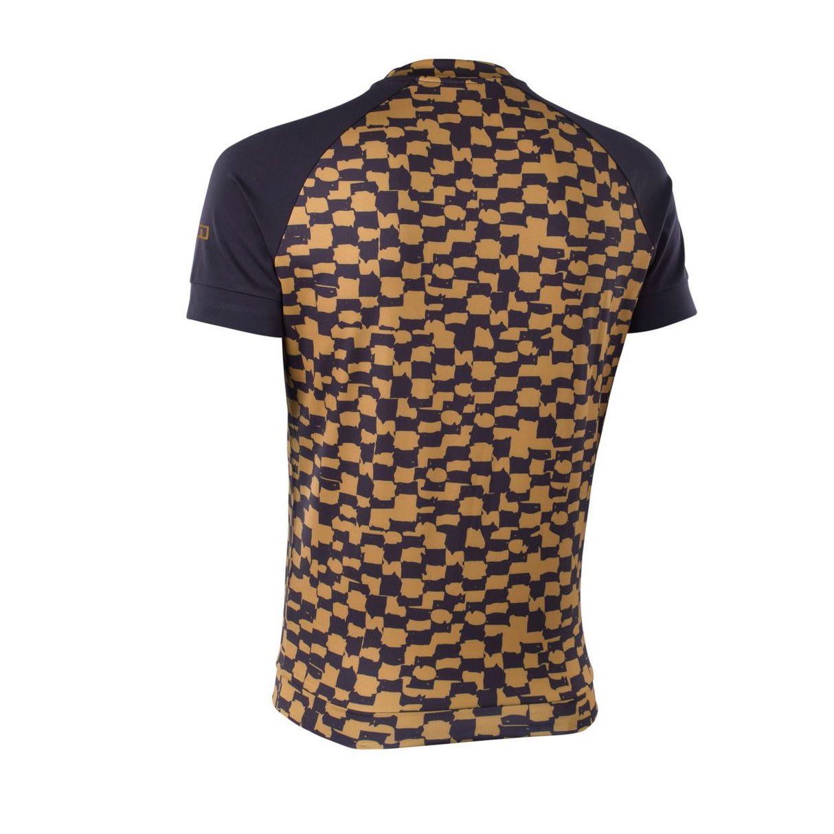 ION Maze 2026 T-Shirt, Navy und Gold Karo-Muster, Rückansicht