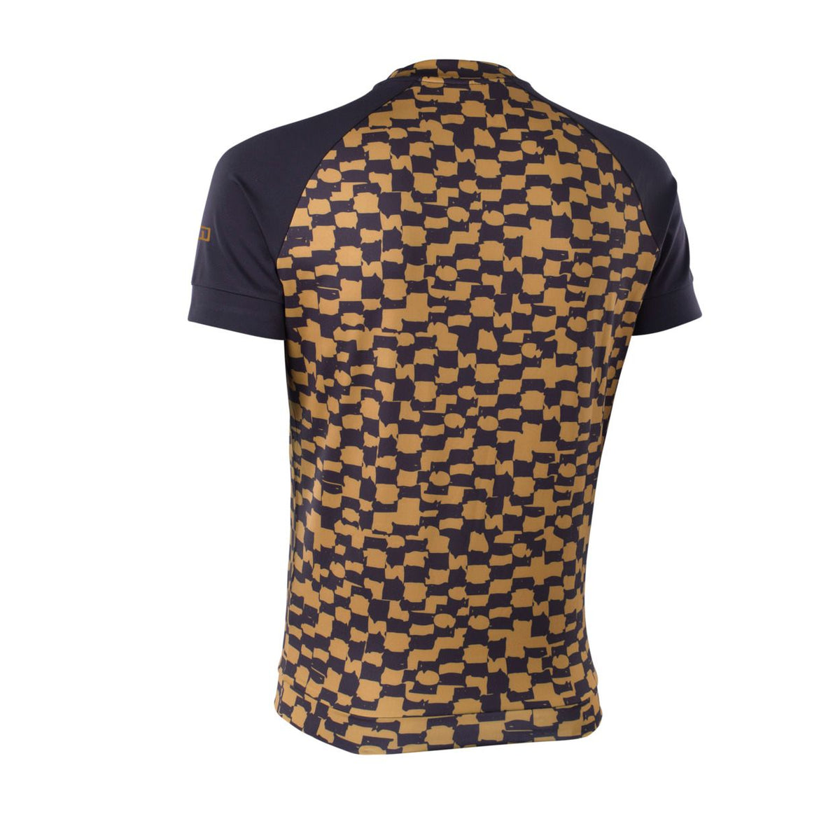 ION Maze 2026 T-Shirt, Navy und Gold Karo-Muster, Rückansicht