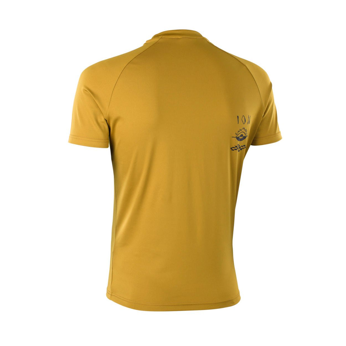 ION Rashguard SS 2024 Kurzarmshirt in Gelb, Rückansicht, schnelltrocknend