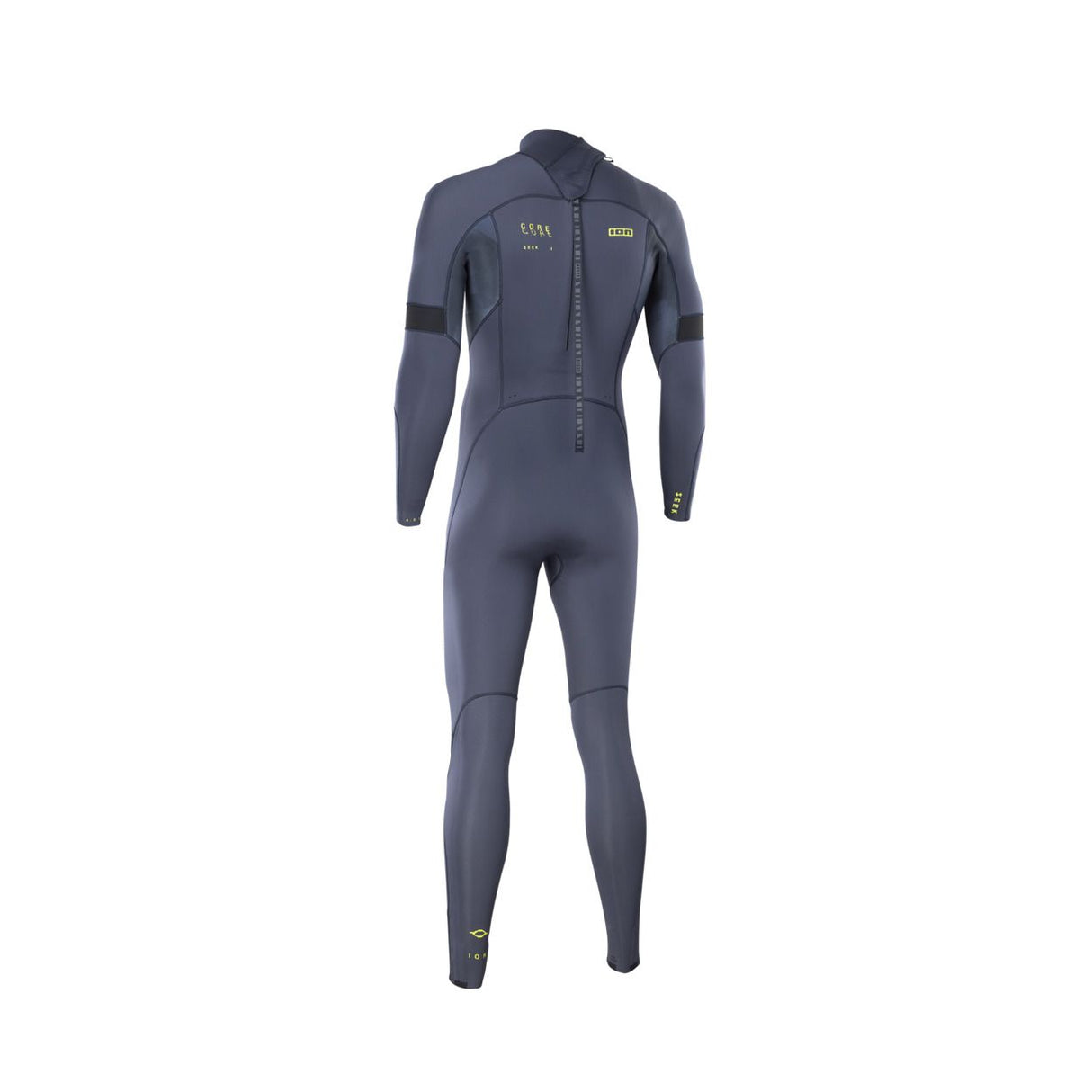 ION Seek Core 4/3 Back Zip Neoprenanzug in Dunkelblau, Rückenreißverschluss, Rückansicht