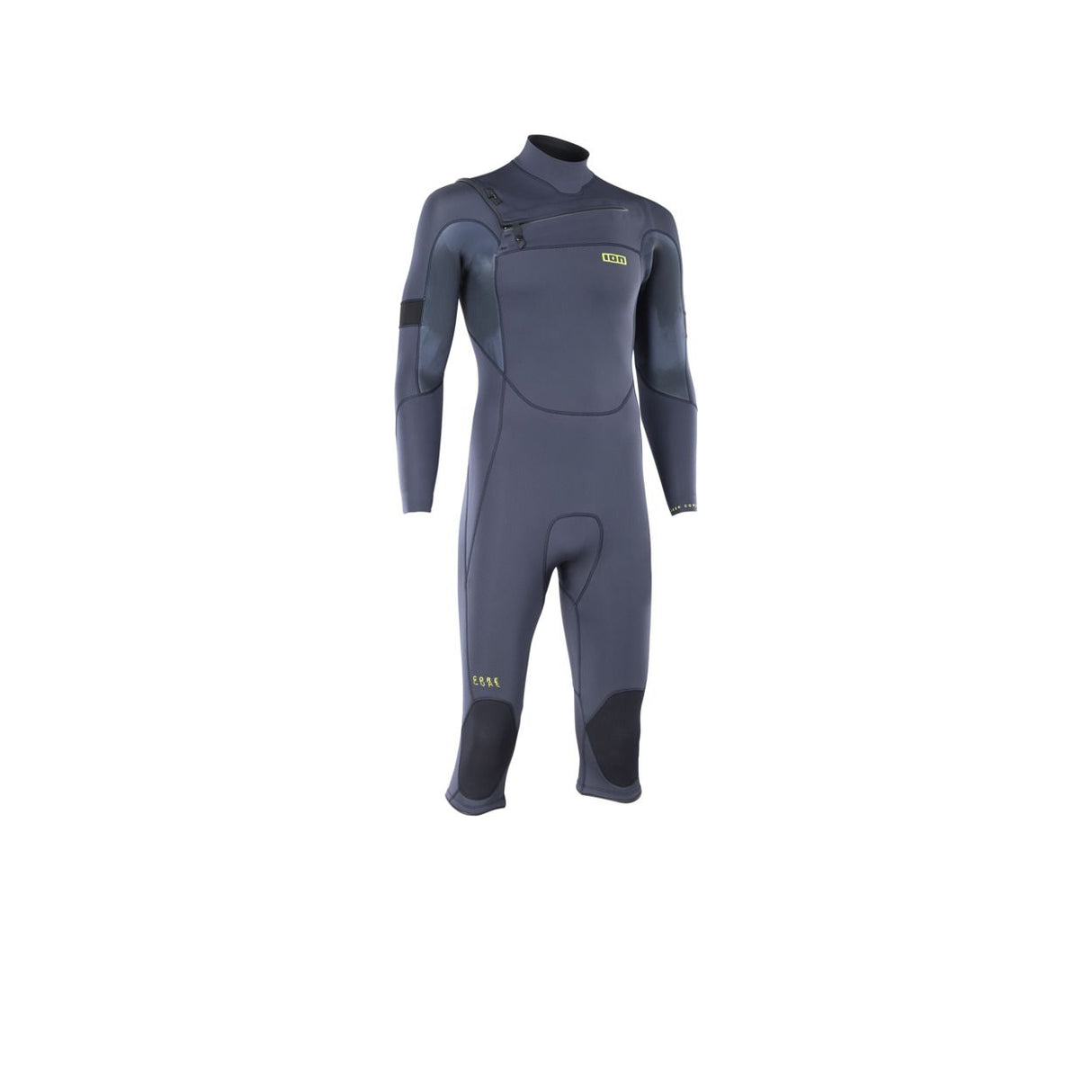 ION Seek Core 4/3 Überknee Neoprenanzug mit Frontreißverschluss in Blau und Schwarz, Frontansicht