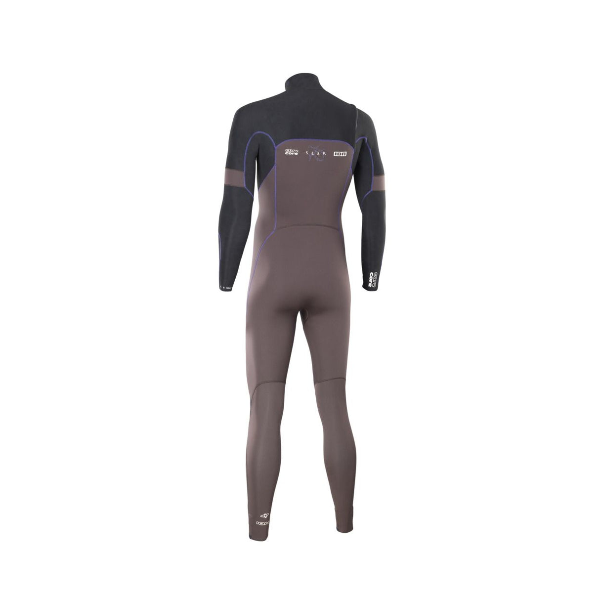 ION Seek Core 4/3 Front Zip Neoprenanzug in Grau und Schwarz, Rückansicht