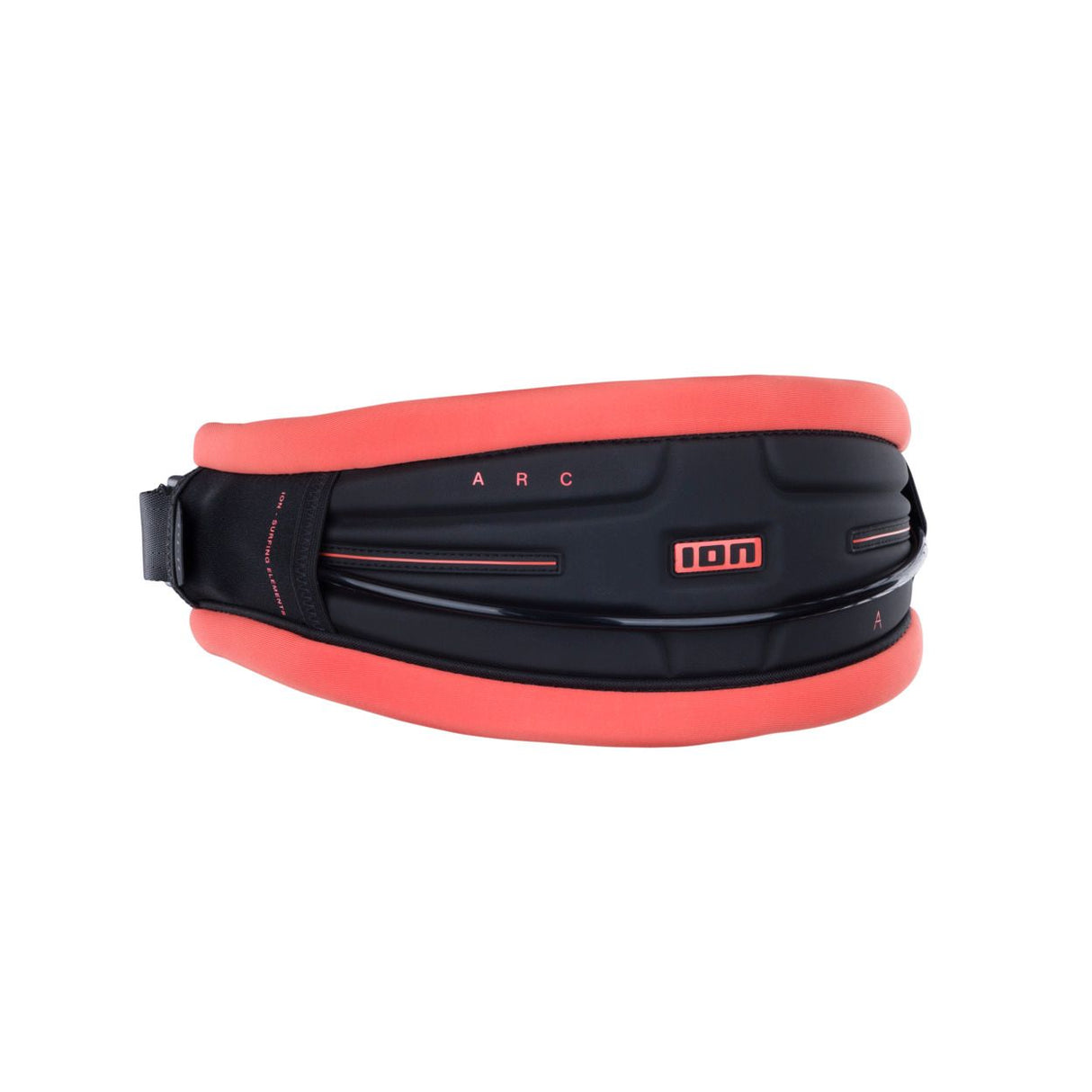 ION Arc Wing Trapez 2026 Kiteboarding-Trapez schwarz-rot mit Polsterung, Seitenansicht