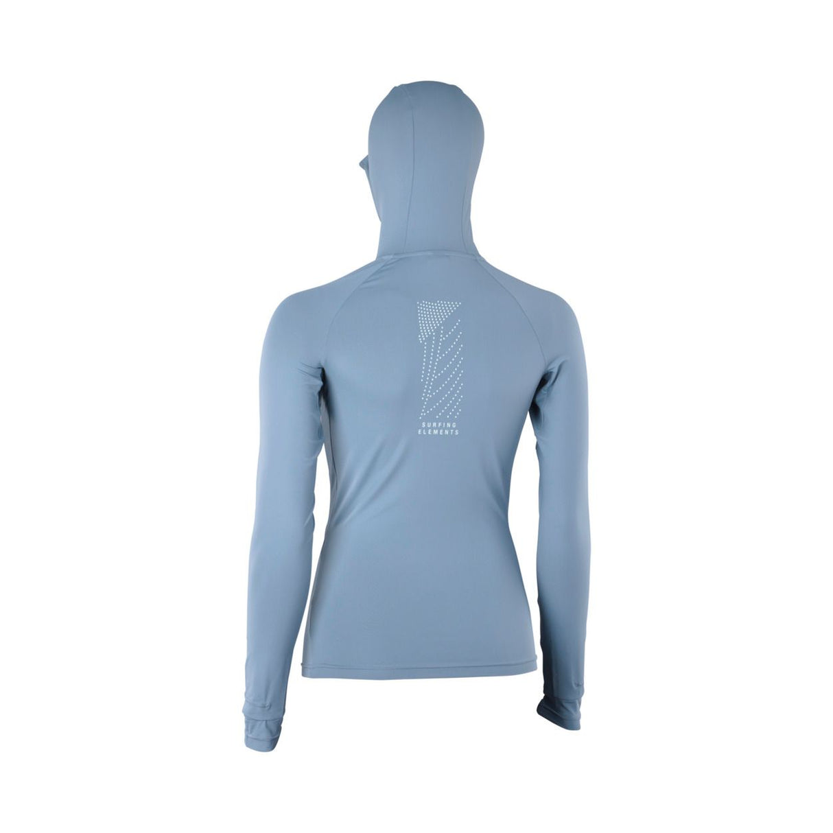 ION Rashguard Sun Pro LS Damen blaugrau Langarm Sonnenschutz Rückansicht