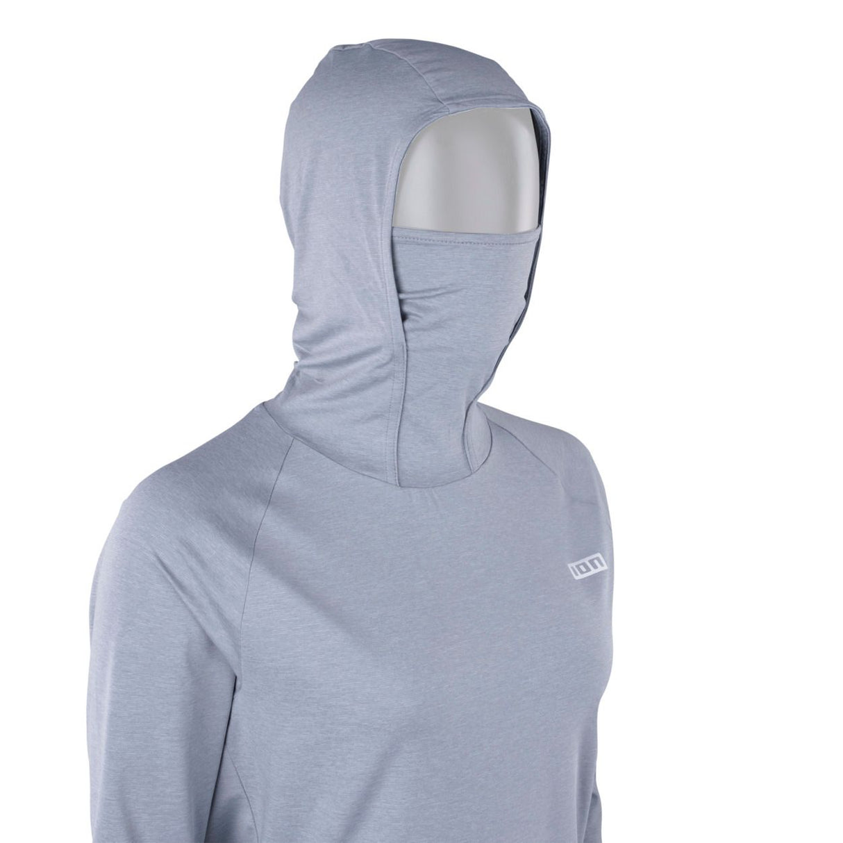 ION Storm Pro Wetshirt 2026 grau mit Kapuze, Frontansicht auf Schaufensterpuppe