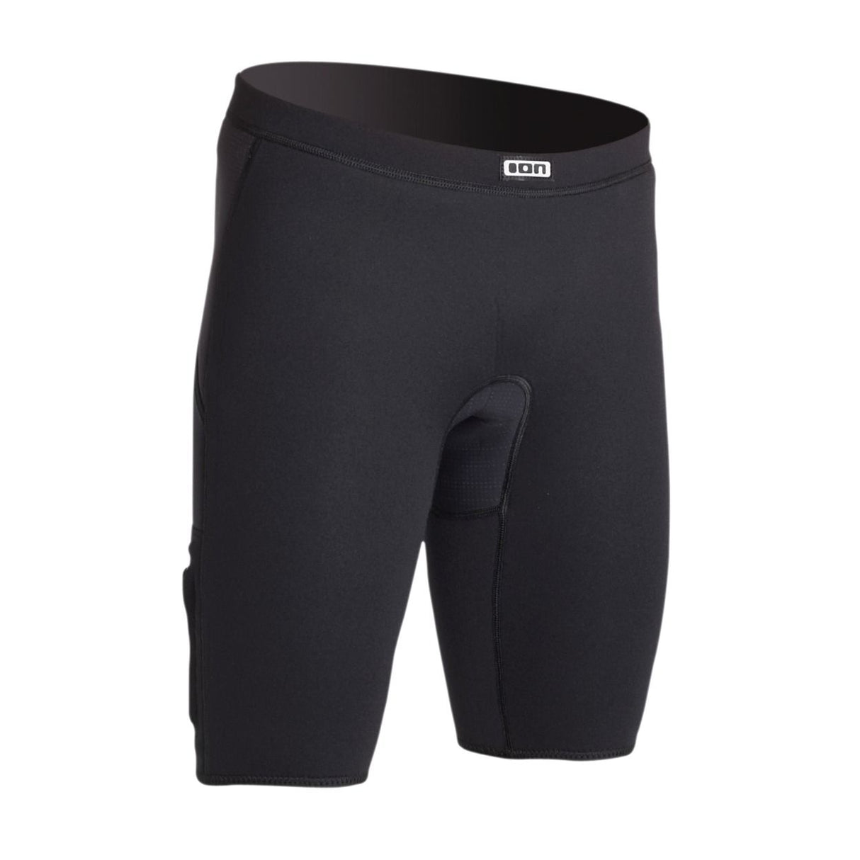 ION Neo Shorts 2.5 Herren schwarze Neopren-Badeshorts mit gepolstertem Schritt, Frontansicht