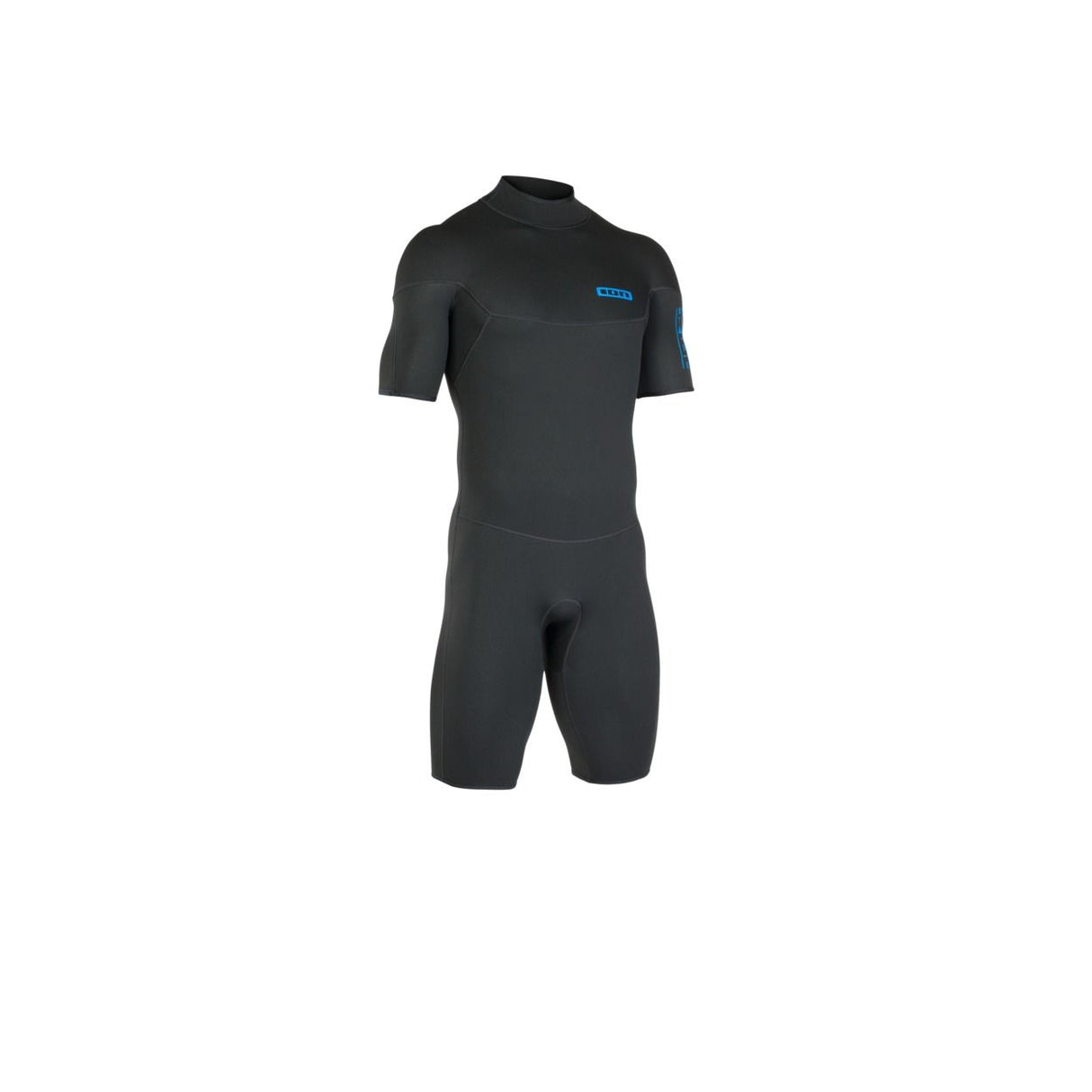 ION Base 2/2 Shorty Junior 2026, schwarzer Neoprenanzug mit Kurzarm und Beinen, Frontansicht