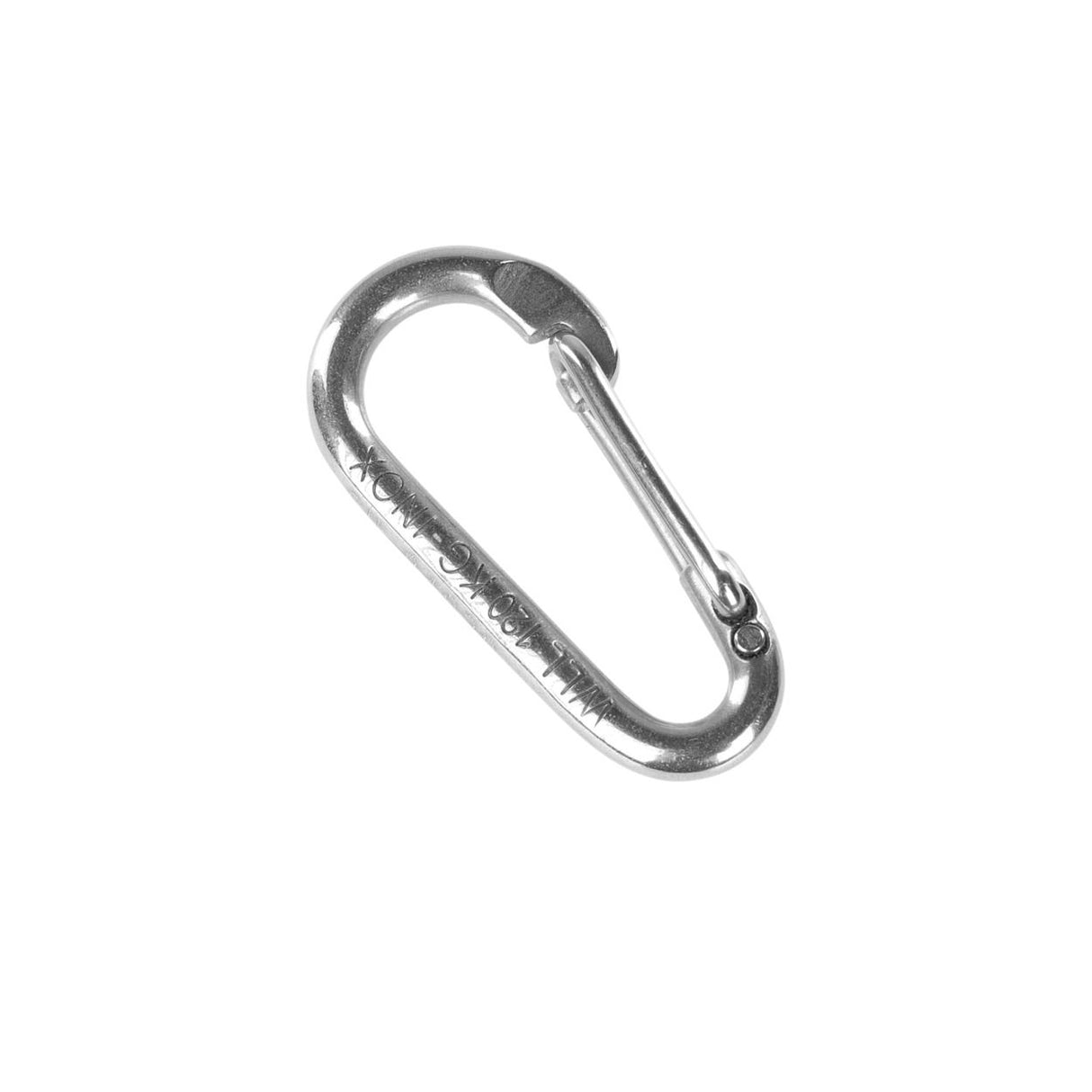 ION Kite-Harness Metall-Schieber 2026, silberner Karabiner mit Schnappverschluss, Seitenansicht
