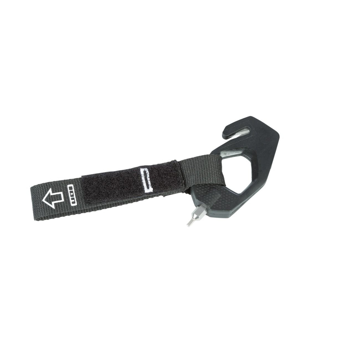 ION Kite Knife 2.0 Multitool schwarz mit Neopren-Handgelenkschlaufe, Seitenansicht