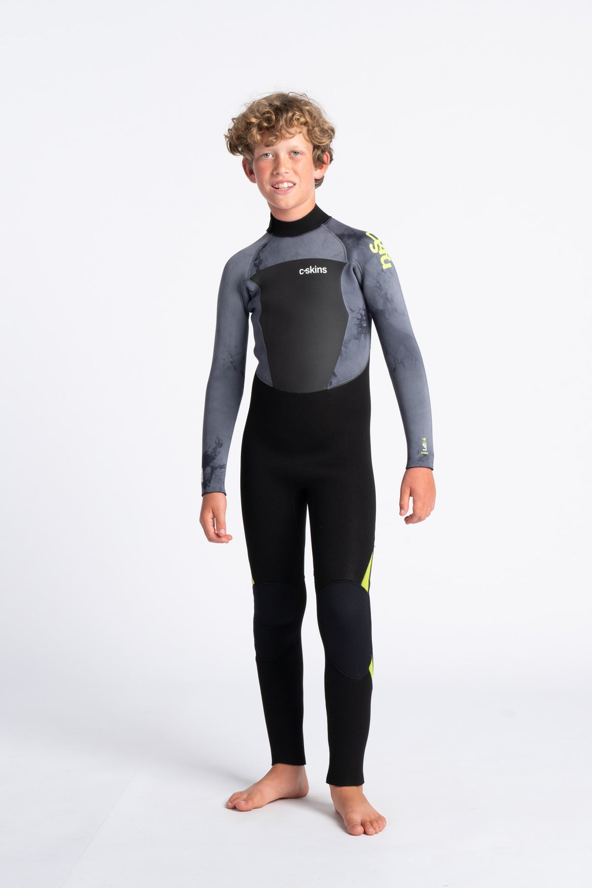 C-Skins Legend 5:4:3 Junior GBS Back Zip grey