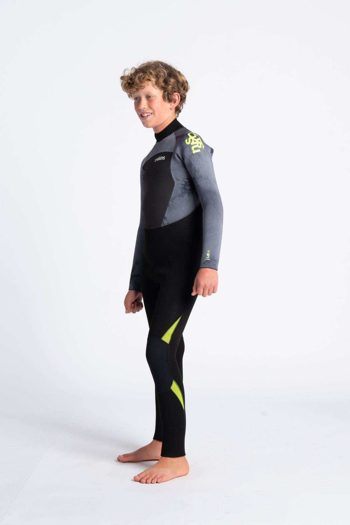 C-Skins Legend 5:4:3 Junior GBS Back Zip grey