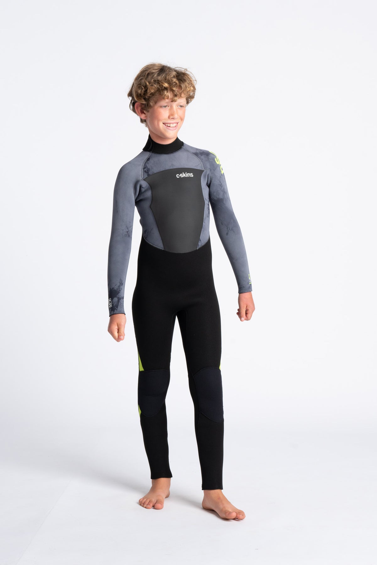 C-Skins Legend 5:4:3 Junior GBS Back Zip grey