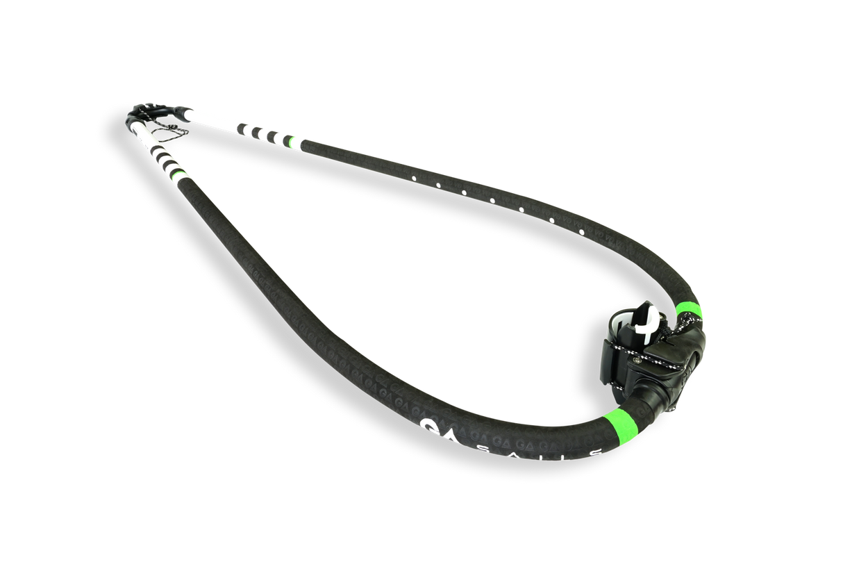 GA Booms Green Line Mono LTD MTE 2026 Kitebar schwarz-grün mit Griffen, Seitenansicht