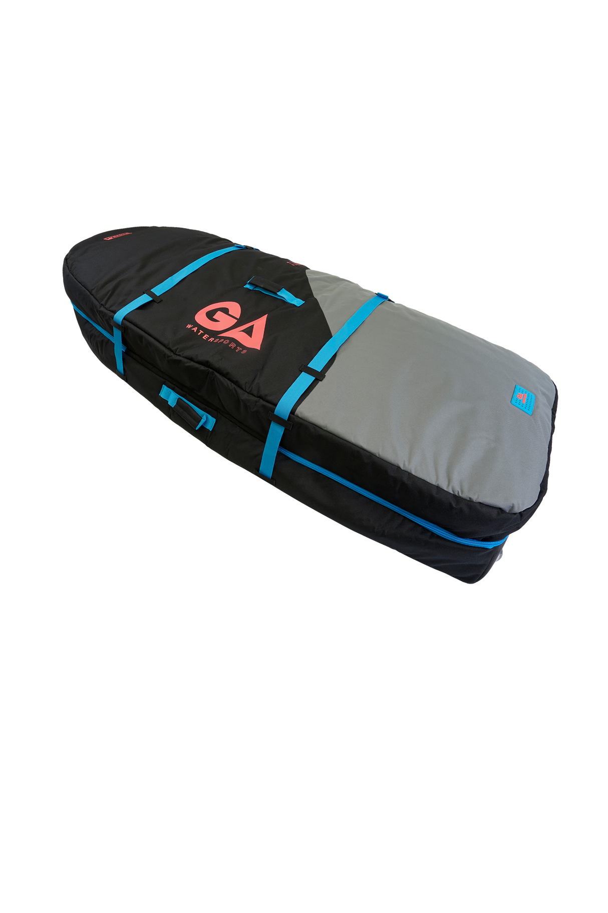 GA Wingfoil Travelbag 2026 Transporttasche schwarz grau blau mit Tragegriffen Seitansicht