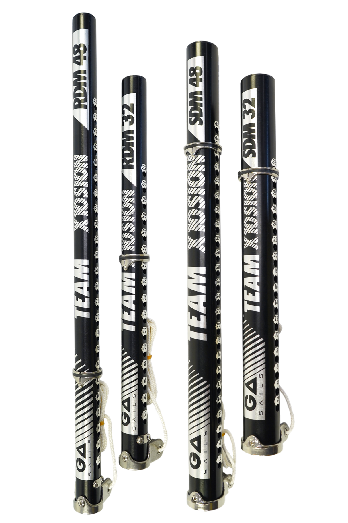 GA Extension PRO Alu LTD MTE 2026 Skistöcke, schwarz-weiß, Aluminium, vier Stöcke in verschiedenen Längen