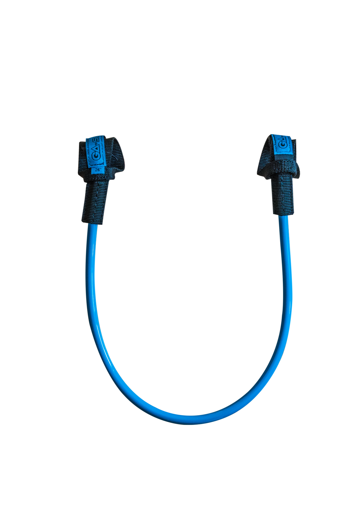 GA Fixed Harness Lines 2026 Kiteboard Leinen blau mit schwarzen Befestigungen, Frontalansicht