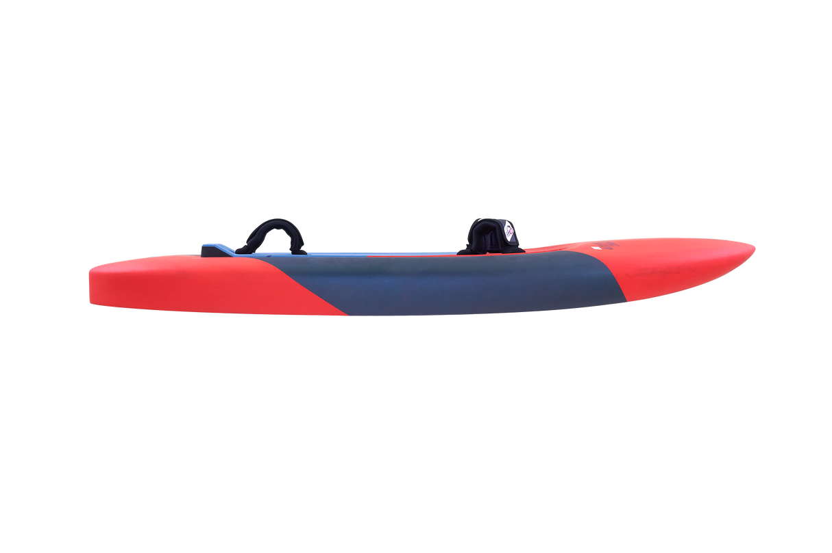 Tabou 2026 Flying Saucer Waveboard rot-dunkelblau Seitenansicht mit Griffen