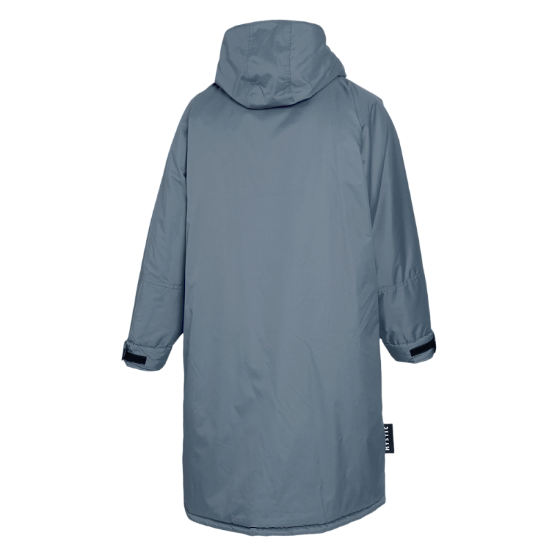 Mystic Poncho Explore Parka in Camel mit schwarzem Fleecekragen, Reißverschluss und seitlichen Taschen, Frontalansicht