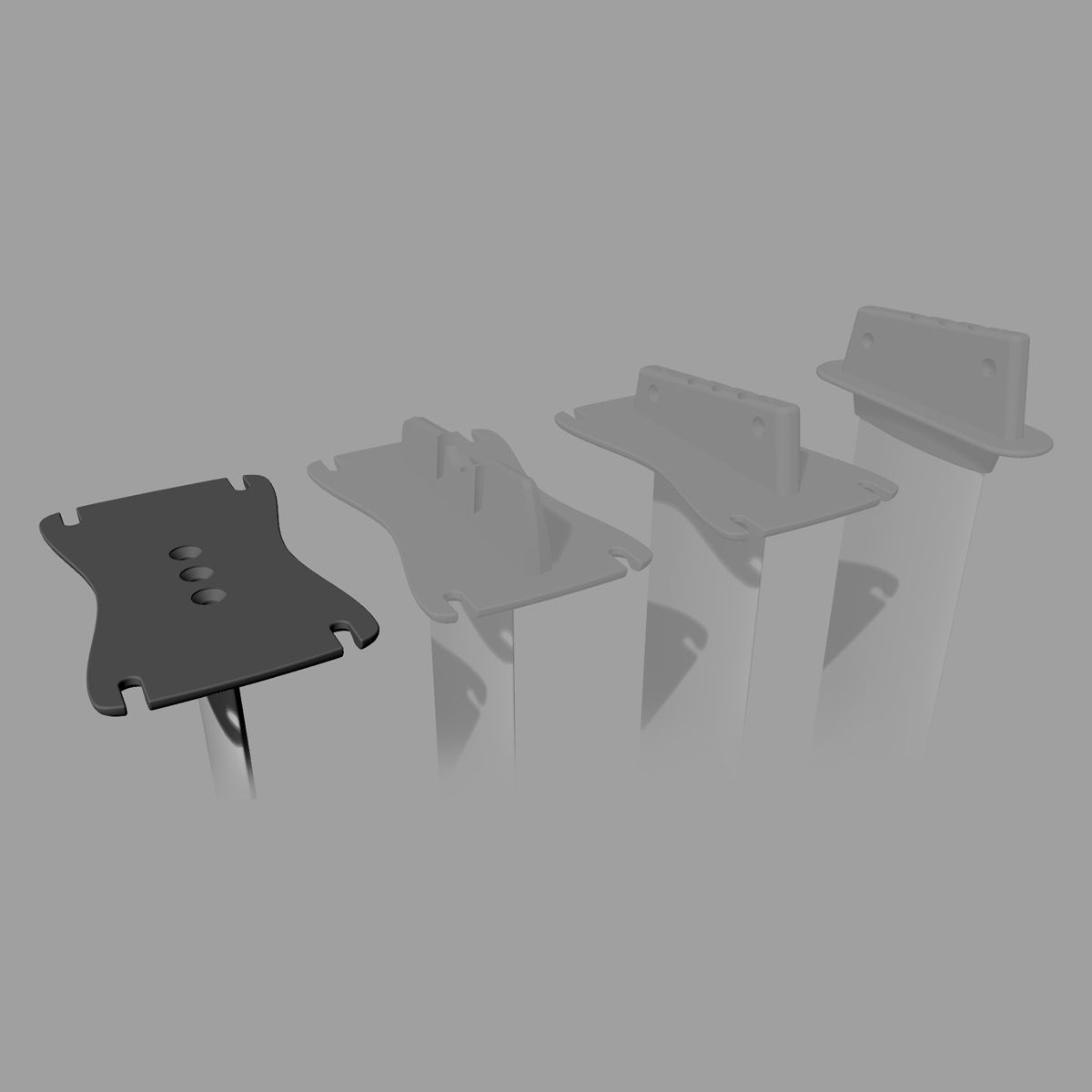 Patrik Alu Foil Adapter, schwarzes Aluminium-Adapterset in verschiedenen Größen, Seitenansicht