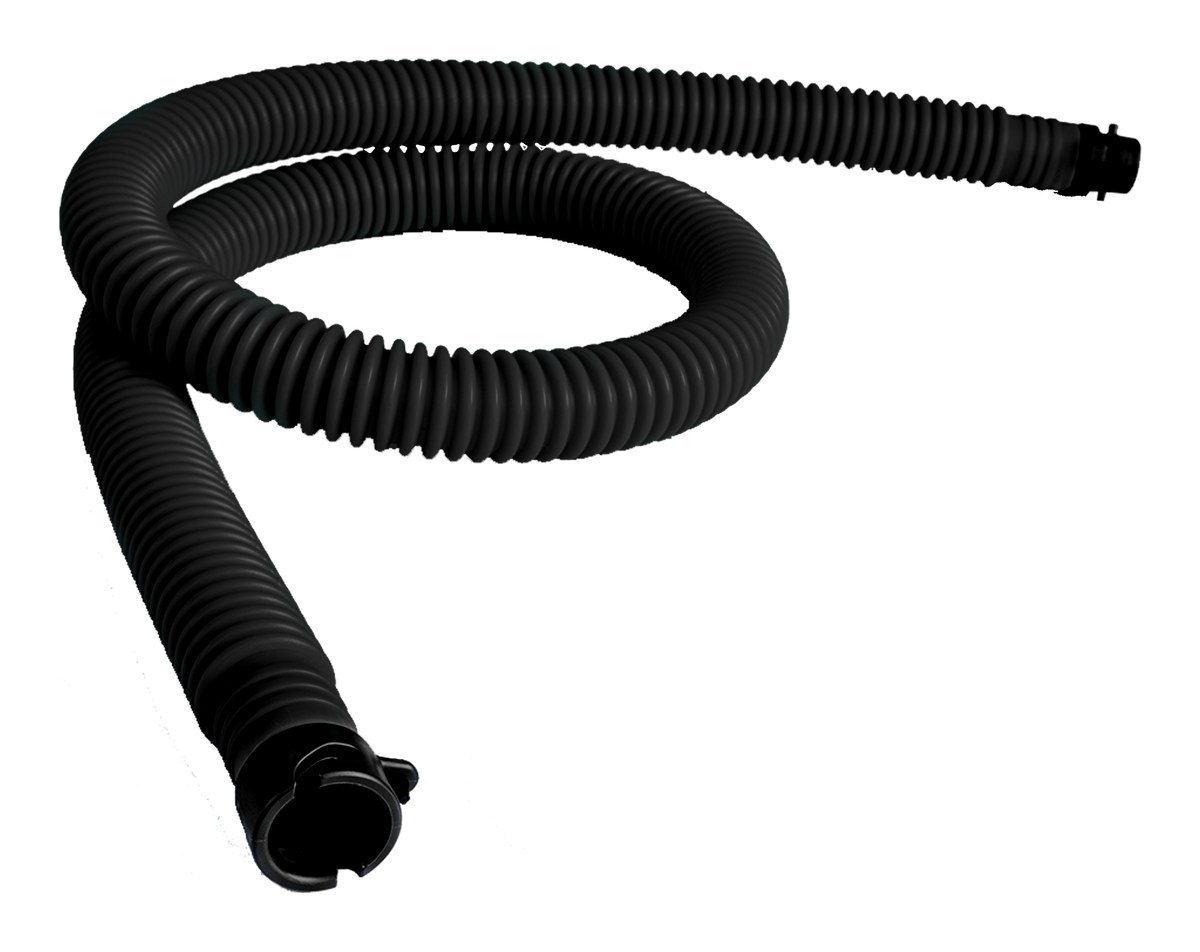 Mystic LDPE Kite Pump Schlauch 2027 in Schwarz, flexibler Kunststoffschlauch mit Rillenstruktur