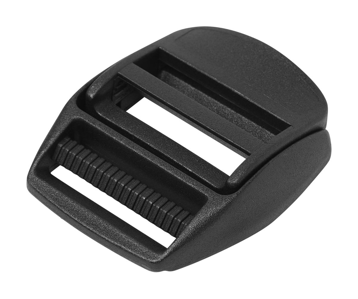 Mystic Wing Foil Harness Buckle 2027 schwarze Kunststoffschnalle mit Regulierungsmechanismus, Frontalansicht