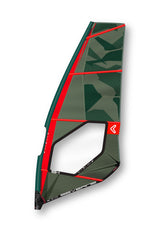 Severne 2027 S-1 Windsegel Grün Rot Camouflage Muster Ansicht Seitlich