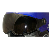 GATH Half Face Visor Halbvisier schwarzes Kunststoff-Visier mit Befestigungssystem, Seitenansicht