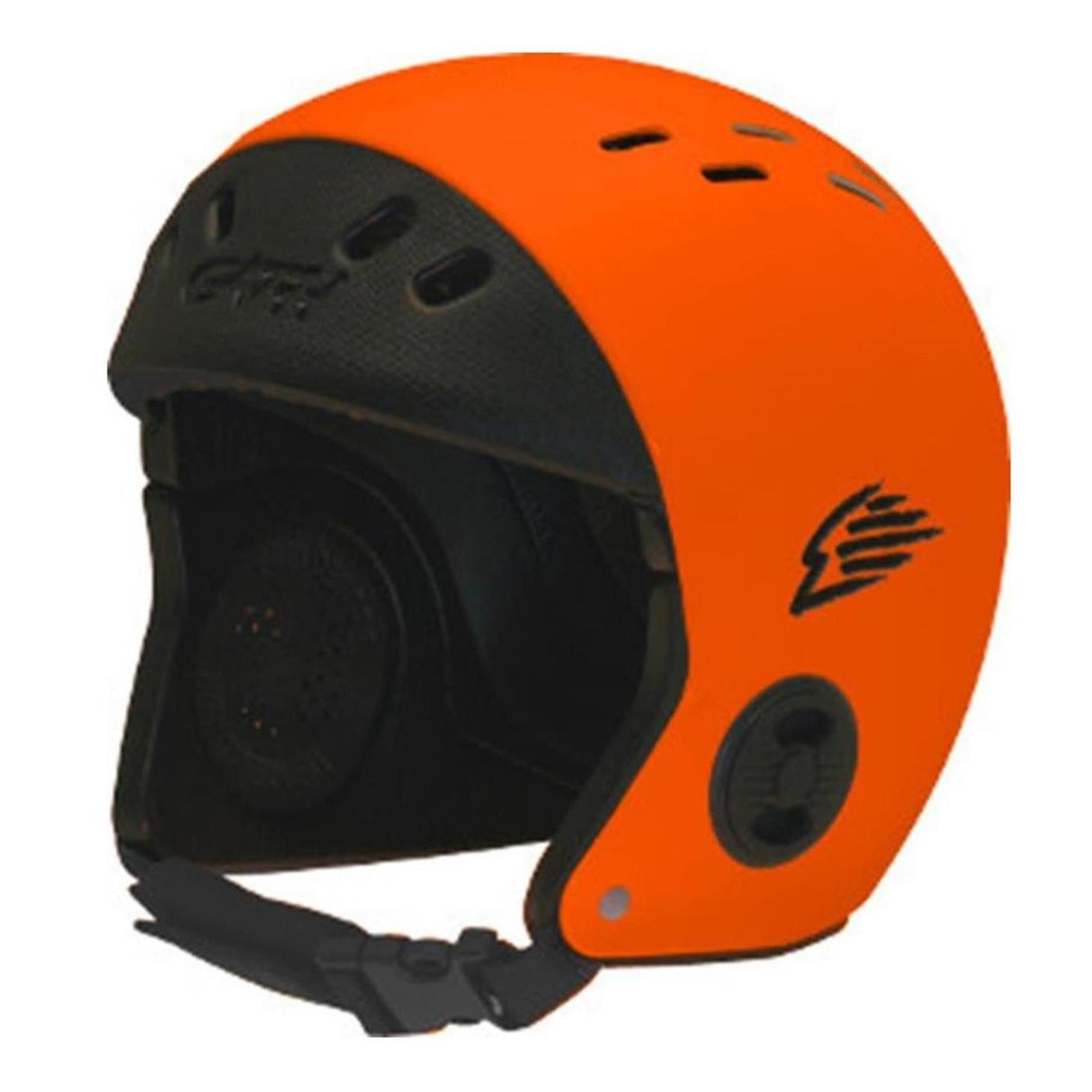 GATH Wassersport Helm Standard Hat EVA, orange mit schwarzem Innenfutter, Seitenansicht
