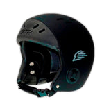GATH Wassersport Helm Standard Hat EVA schwarz mit Türkis, EVA-Material, Belüftungslöcher, Seitenansicht