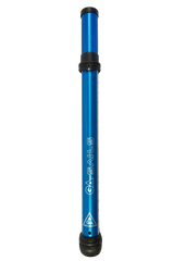 GA Extension Standard Alu 2026, blaues Aluminiumrohr mit schwarzen Endkappen, Frontalansicht
