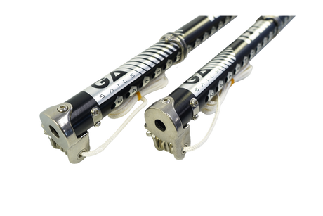 GA Extension PRO Alu LTD MTE 2026 Aluminium-Verlängerung, schwarz-weiß, Detailansicht der Befestigungselemente