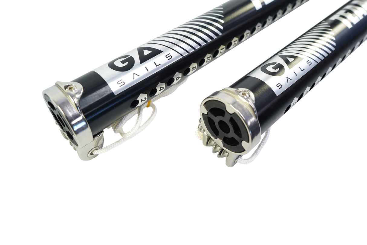 GA Extension PRO Alu LTD MTE 2026 Aluminium-Verlängerung schwarz-weiß mit Verbindungselementen, Detailansicht