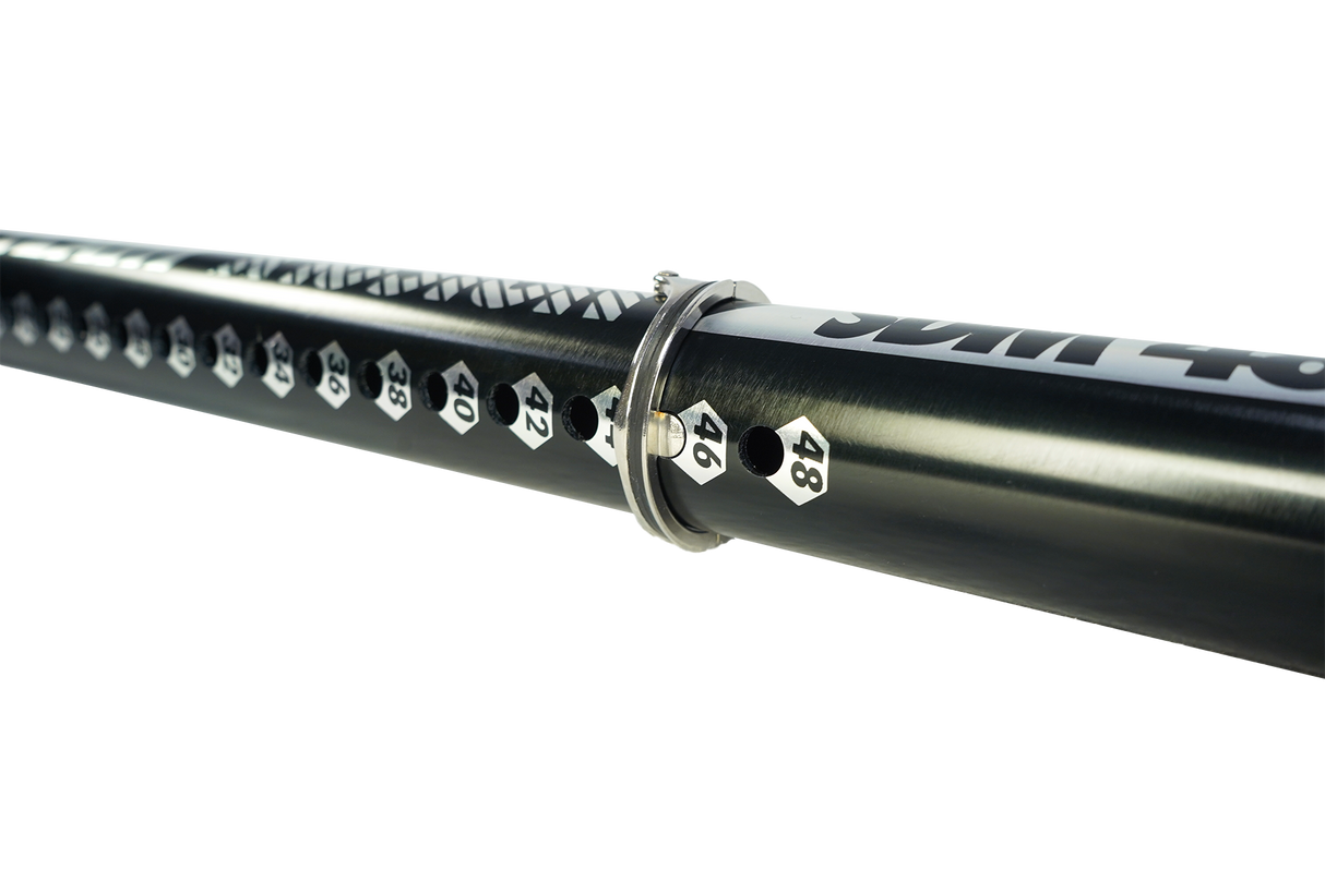GA Extension PRO Alu LTD MTE 2026 schwarze Aluminium-Verlängerung mit Maßskala, Detailansicht
