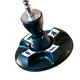 GA Pro Base LTD MTE 2026 Gaming-Joystick mit schwarzer Basis und silbernem Steuerknüppel, Frontansicht