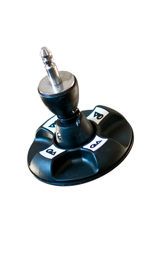 GA Pro Base LTD MTE 2026 Gaming-Joystick mit schwarzer Basis und silbernem Steuerknüppel, Frontansicht