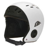 GATH Wassersport Helm Standard Hat EVA in Weiß mit schwarzem Innenfutter, Belüftungslöcher und Logo, Seitenansicht