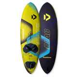 Duotone Skate D/LAB Wakeboards in Gelb und Dunkelblau, Duotone-Branding, Vorder- und Rückansicht